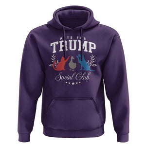 Trump Supporter 2024 Hoodie Pets For Trump Social Club Est 2024 Duck Cat Dog TS11 Purple Print Your Wear