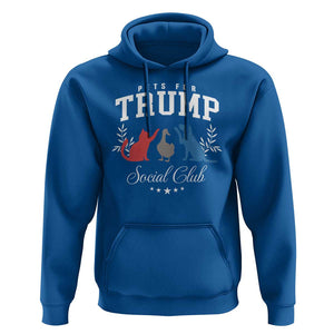 Trump Supporter 2024 Hoodie Pets For Trump Social Club Est 2024 Duck Cat Dog TS11 Royal Blue Print Your Wear