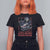 Funny Halloween T Shirt For Women Let's Watch Horror Movies Ghost Broken Televison Knife TS11 Black Print Your Wear