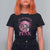 Breast Cancer Awareness T Shirt For Women In October We Wear Pink Halloween Butterfly Bat Murderer TS11 Black Print Your Wear