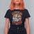 Funny Trump Halloween T Shirt For Women Even My Cat Loves Trump 2024 Bat Moon Murderer TS11 Black Print Your Wear
