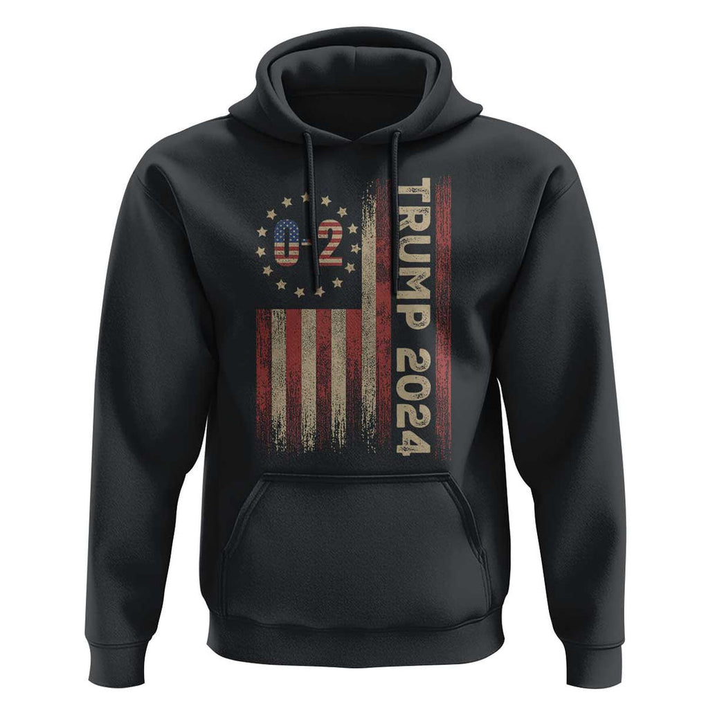 Trump 2024 Hoodie 0 2 Vintage American Flag Star Fight Fight Fight Never Surrender TS11 Black Print Your Wear