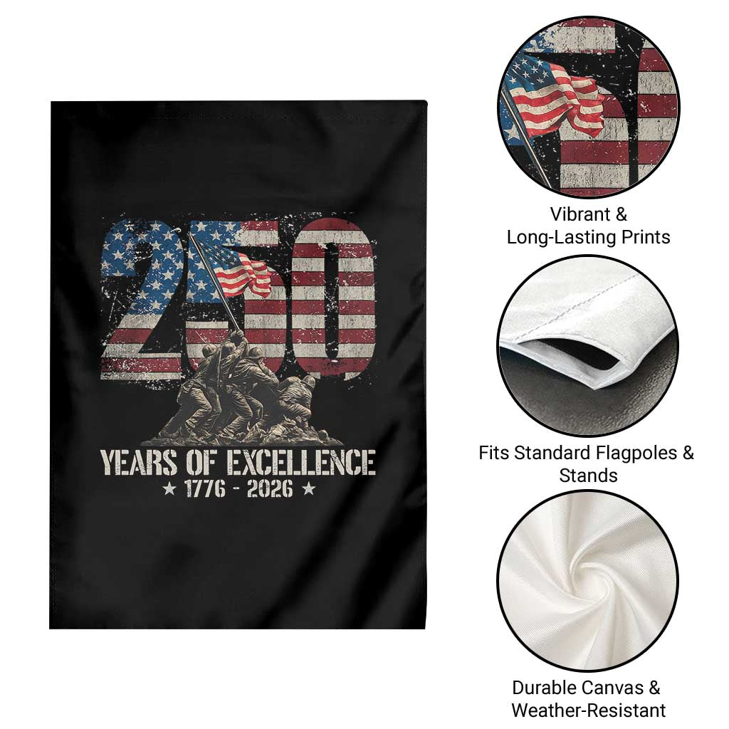 250 Years Of Excellence Garden Flag 250th American Anniversary Independence Day TS11 Print Your Wear