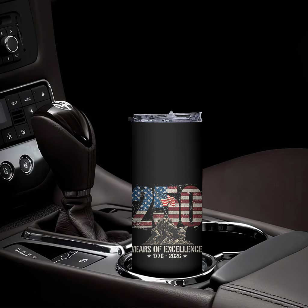 250 Years Of Excellence Skinny Tumbler 250th American Anniversary Independence Day TS11 Print Your Wear