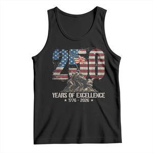 250 Years Of Excellence Tank Top 250th American Anniversary Independence Day TS11 Black Print Your Wear