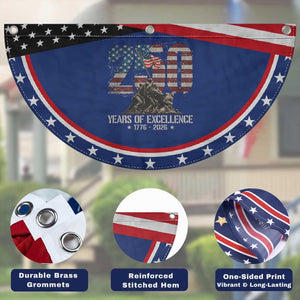 250 Years Of Excellence Patriotic Fan Flag 250th American Anniversary Independence Day