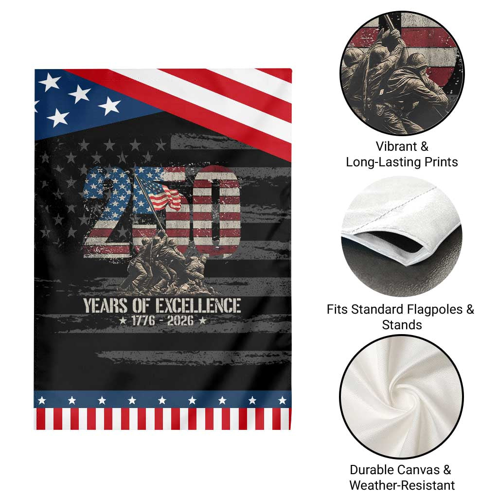 250 Years Of Excellence Garden Flag 250th American Anniversary Independence Day TS11 Print Your Wear
