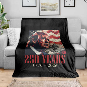 250 Years Trump Throw Blanket 250th American Anniversary Independence Statue Of Liberty TS11 Print Your Wear
