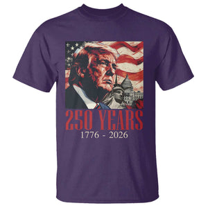 250 Years Trump T Shirt 250th American Anniversary Independence Statue Of Liberty TS11 Purple Print Your Wear