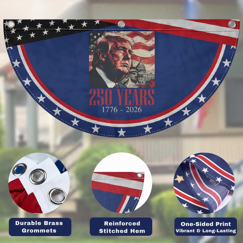 250 Years Trump Patriotic Fan Flag 250th American Anniversary Independence Statue Of Liberty