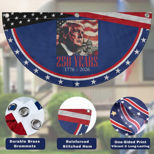 250 Years Trump Patriotic Fan Flag 250th American Anniversary Independence Statue Of Liberty