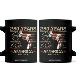 Trump America 250 Coffee Mug 250 Years Of American Vintage Betsy Ross Flag TS11 Black Print Your Wear