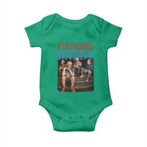 Funny 4th Of July Patriotic Founding Daddy Founding Fathers Baby Onesie TS11 Irish Green Print Your Wear