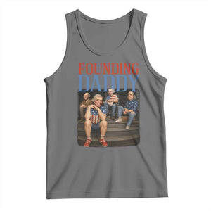 Funny 4th Of July Patriotic Founding Daddy Founding Fathers Tank Top TS11 Black Heather Print Your Wear