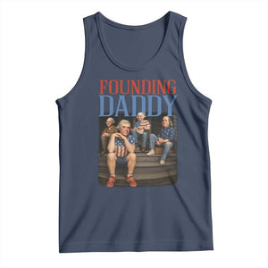 Funny 4th Of July Patriotic Founding Daddy Founding Fathers Tank Top TS11 Navy Print Your Wear