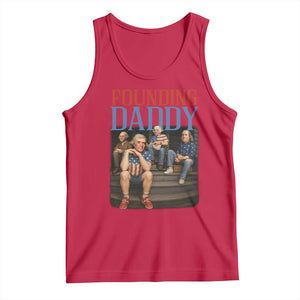 Funny 4th Of July Patriotic Founding Daddy Founding Fathers Tank Top TS11 Red Print Your Wear