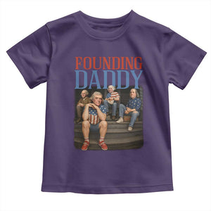 Funny 4th Of July Patriotic Founding Daddy Founding Fathers Toddler T Shirt TS11 Purple Print Your Wear