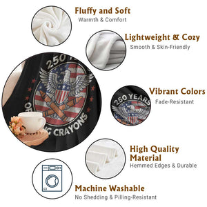 Marine Veteran 250 Years Of Eating Crayons Throw Blanket American Flag TS11 Print Your Wear