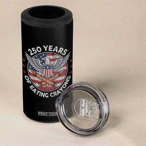 Marine Veteran 250 Years Of Eating Crayons 4 in 1 Can Cooler Tumbler American Flag TS11 Print Your Wear