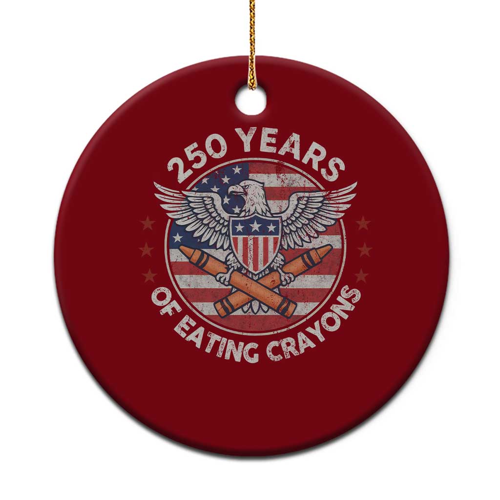Marine Veteran 250 Years Of Eating Crayons Ceramic Ornament American Flag TS11 1pc Red Print Your Wear