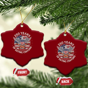 Marine Veteran 250 Years Of Eating Crayons Ceramic Ornament American Flag TS11 Print Your Wear