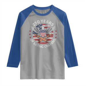 Marine Veteran 250 Years Of Eating Crayons Raglan Shirt American Flag TS11 Sport Gray Royal Print Your Wear