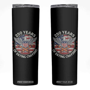 Marine Veteran 250 Years Of Eating Crayons Skinny Tumbler American Flag TS11 Black Print Your Wear