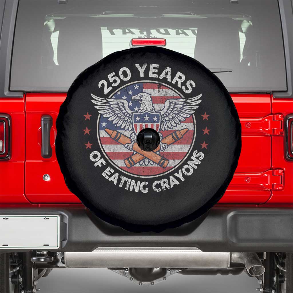 Marine Veteran 250 Years Of Eating Crayons Spare Tire Cover American Flag TS11 Black Print Your Wear