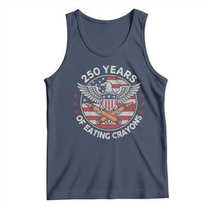 Marine Veteran 250 Years Of Eating Crayons Tank Top American Flag TS11 Navy Print Your Wear