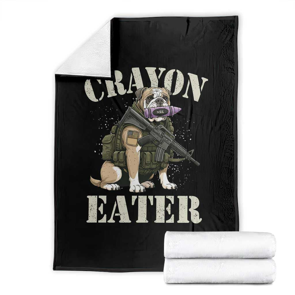 Funny Crayon Eater Throw Blanket Military Corps Proud Marine Soldier TS11 Black Print Your Wear