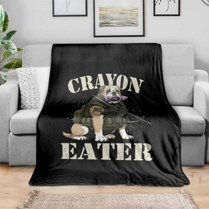Funny Crayon Eater Throw Blanket Military Corps Proud Marine Soldier TS11 Print Your Wear