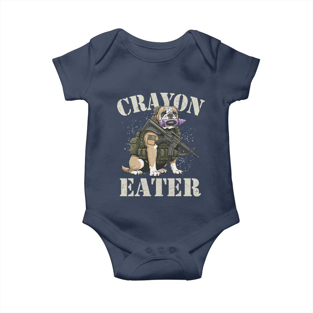 Funny Crayon Eater Baby Onesie Military Corps Proud Marine Soldier TS11 Navy Print Your Wear