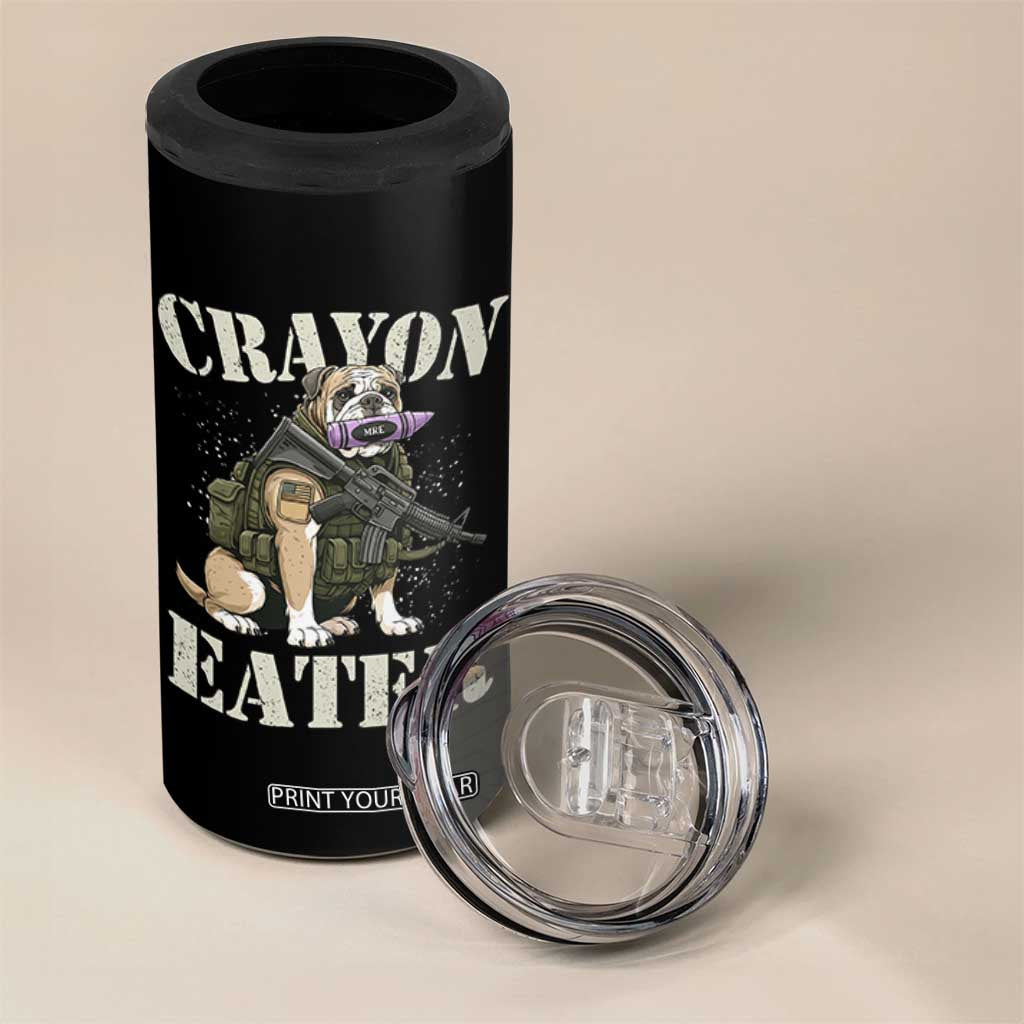 Funny Crayon Eater 4 in 1 Can Cooler Tumbler Military Corps Proud Marine Soldier TS11 Print Your Wear