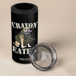 Funny Crayon Eater 4 in 1 Can Cooler Tumbler Military Corps Proud Marine Soldier TS11 Print Your Wear