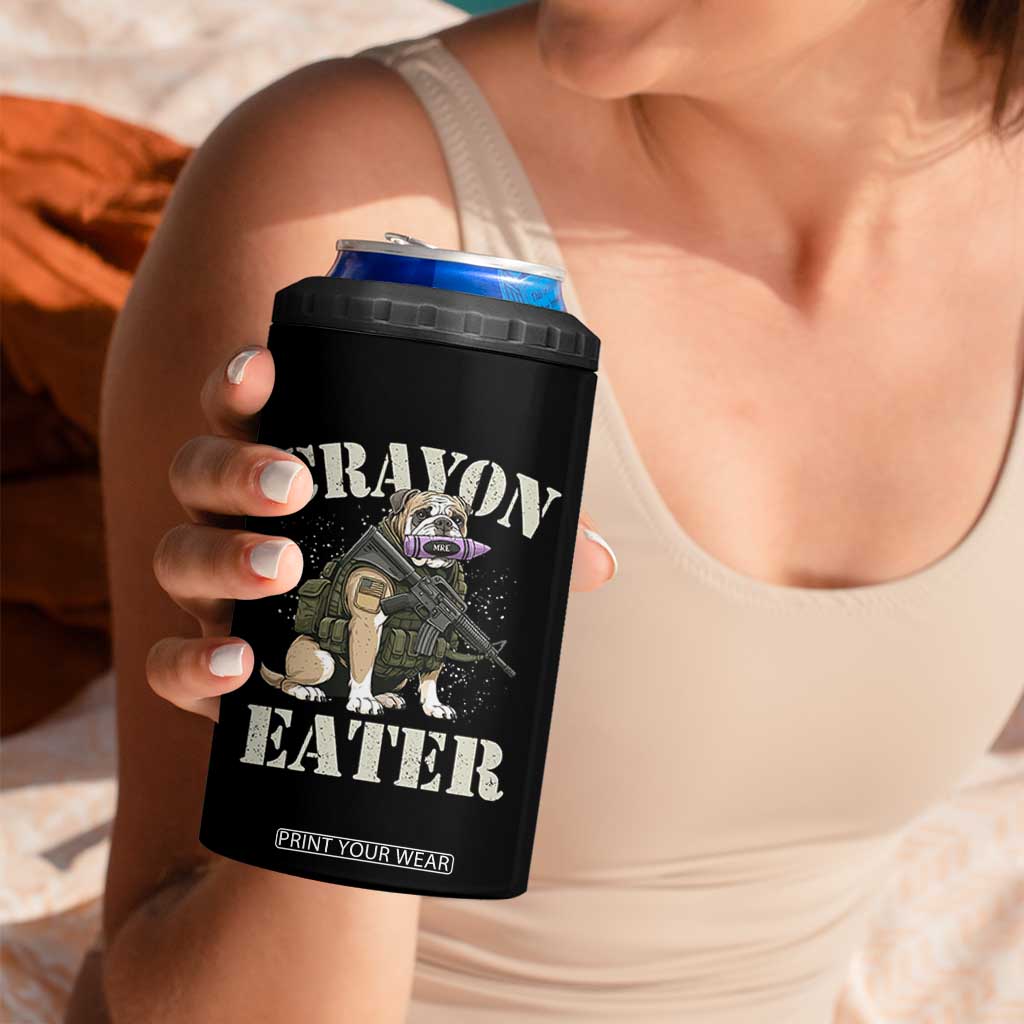 Funny Crayon Eater 4 in 1 Can Cooler Tumbler Military Corps Proud Marine Soldier TS11 Print Your Wear