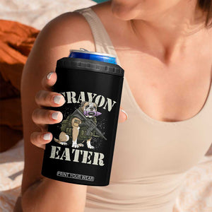 Funny Crayon Eater 4 in 1 Can Cooler Tumbler Military Corps Proud Marine Soldier TS11 Print Your Wear