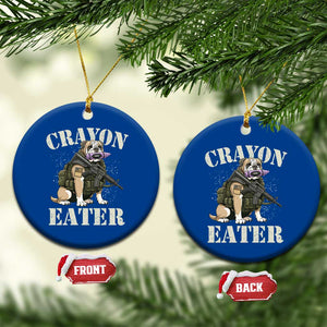 Funny Crayon Eater Ceramic Ornament Military Corps Proud Marine Soldier TS11 1pc Blue Print Your Wear