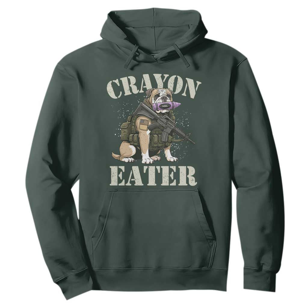 Funny Crayon Eater Hoodie Military Corps Proud Marine Soldier TS11 Dark Forest Green Print Your Wear