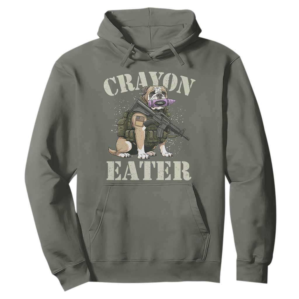 Funny Crayon Eater Hoodie Military Corps Proud Marine Soldier TS11 Military Green Print Your Wear