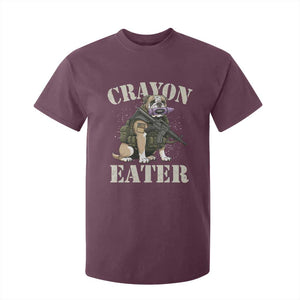 Funny Crayon Eater T Shirt For Kid Military Corps Proud Marine Soldier TS11 Maroon Print Your Wear