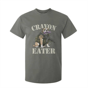 Funny Crayon Eater T Shirt For Kid Military Corps Proud Marine Soldier TS11 Military Green Print Your Wear