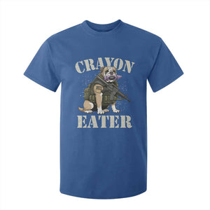 Funny Crayon Eater T Shirt For Kid Military Corps Proud Marine Soldier TS11 Royal Blue Print Your Wear