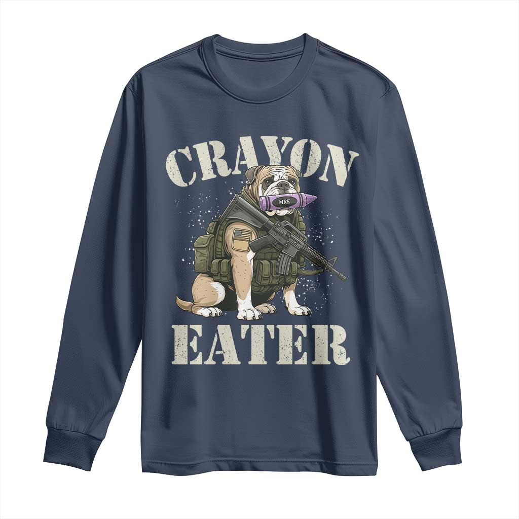 Funny Crayon Eater Long Sleeve Shirt Military Corps Proud Marine Soldier TS11 Navy Print Your Wear