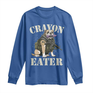 Funny Crayon Eater Long Sleeve Shirt Military Corps Proud Marine Soldier TS11 Royal Blue Print Your Wear