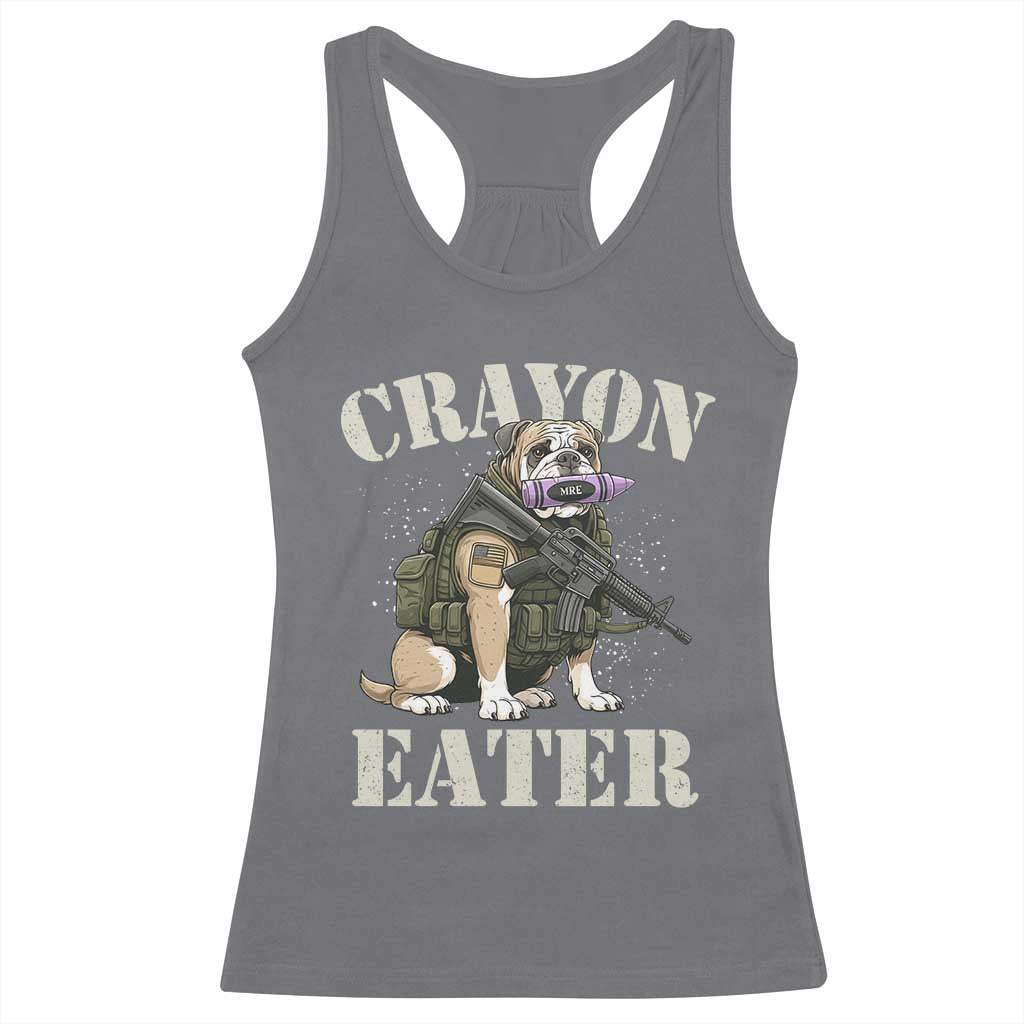 Funny Crayon Eater Racerback Tank Top Military Corps Proud Marine Soldier TS11 Charcoal Print Your Wear