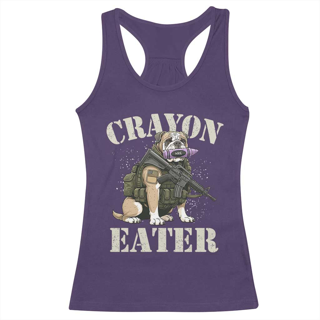 Funny Crayon Eater Racerback Tank Top Military Corps Proud Marine Soldier TS11 Purple Print Your Wear