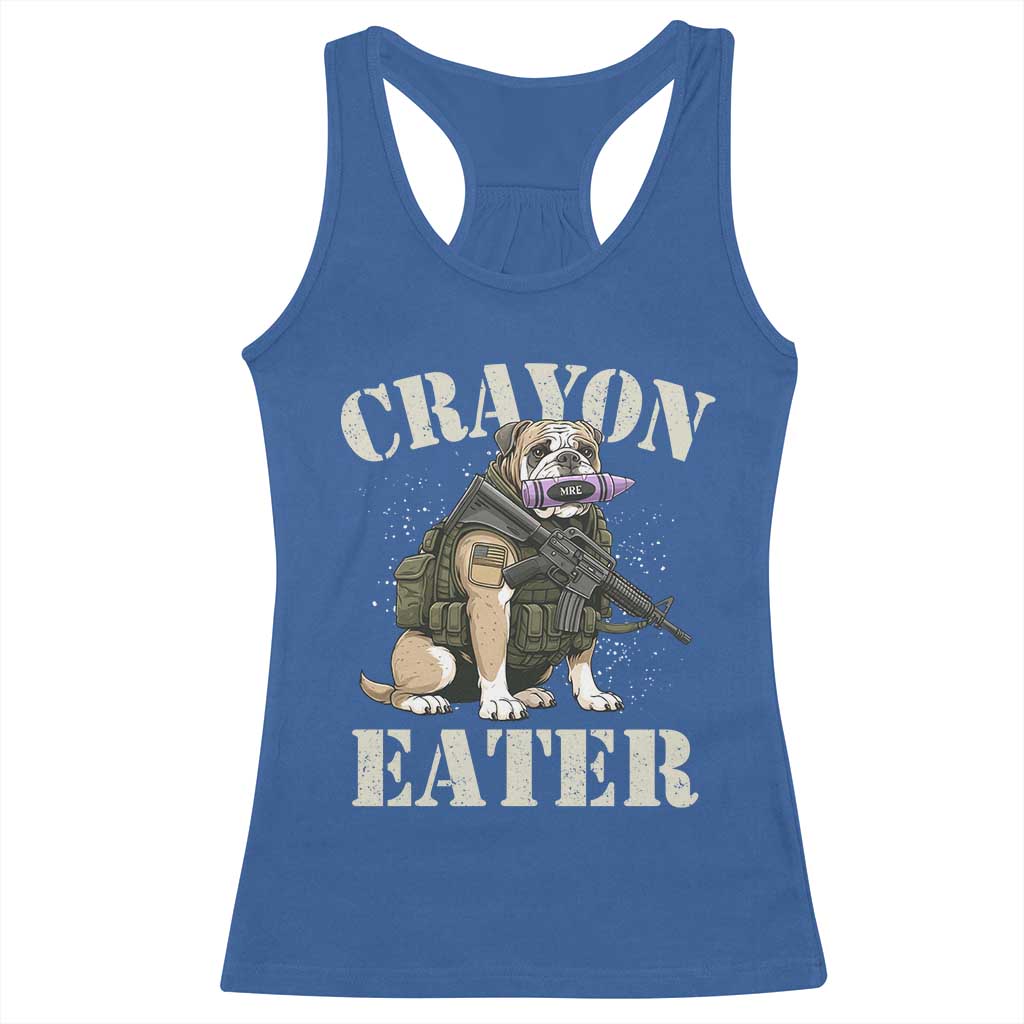 Funny Crayon Eater Racerback Tank Top Military Corps Proud Marine Soldier TS11 Royal Blue Print Your Wear