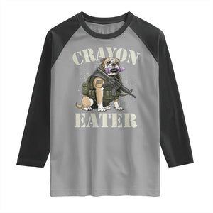 Funny Crayon Eater Raglan Shirt Military Corps Proud Marine Soldier TS11 Sport Gray Black Print Your Wear