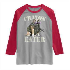 Funny Crayon Eater Raglan Shirt Military Corps Proud Marine Soldier TS11 Sport Gray Red Print Your Wear