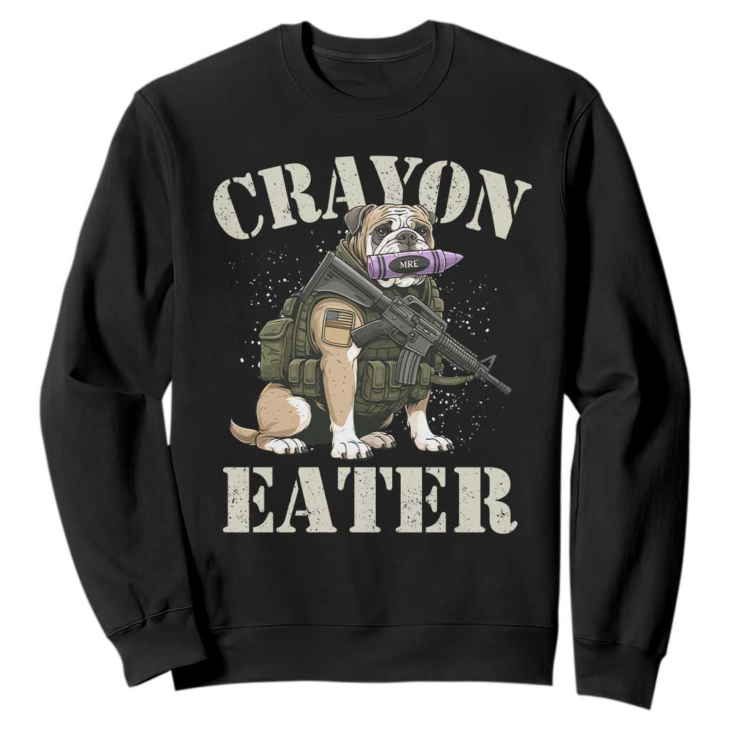 Funny Crayon Eater Sweatshirt Military Corps Proud Marine Soldier TS11 Black Print Your Wear